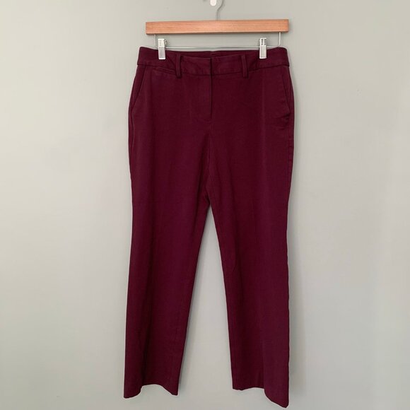 Talbots barely boot maroon stretch straight leg bootcut career dress pants - Picture 1 of 10